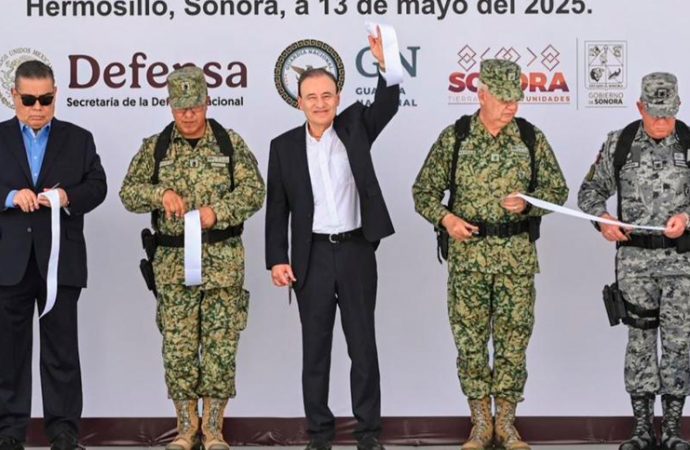 Inauguran Gobernador Durazo y General Trevilla instalaciones de la Guardia Nacional para fortalecer la seguridad en Sonora