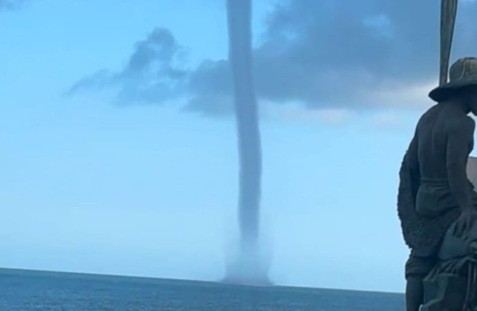 Se presenta tromba Marina en Peñasco, sin efectos negativos