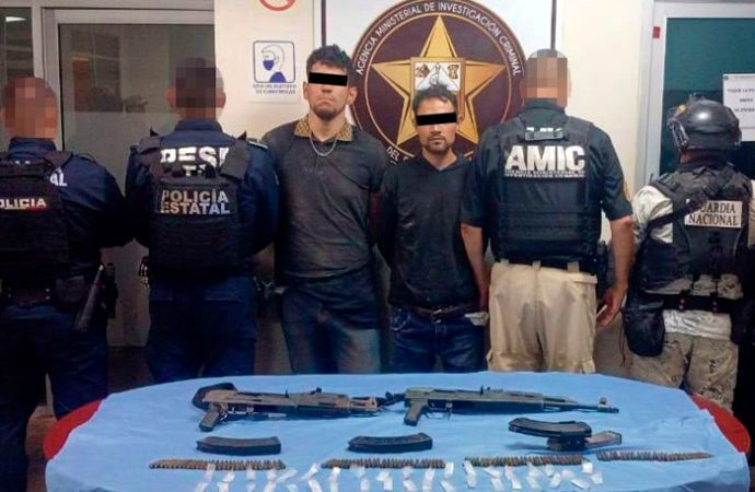 Captura operativo conjunto a dos con armamento y droga en Cajeme