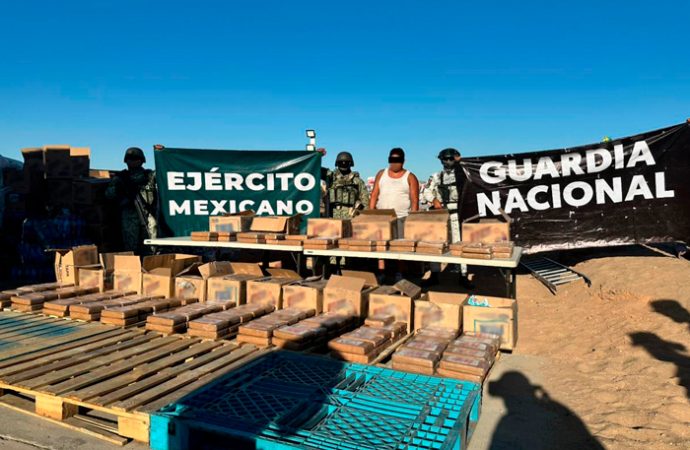 Decomisan 180 kilos de cocaína escondidos en carga de detergente en San Luis Río Colorado