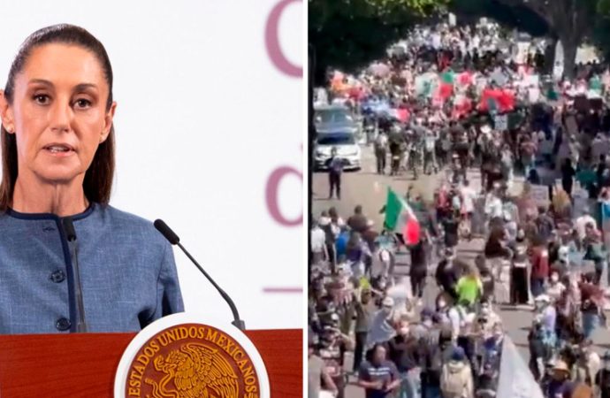 Sheinbaum llama a la calma y exige respeto a derechos de migrantes tras protestas en Los Ángeles