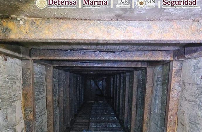 Detectan túnel de 600 metros usado para traficar drogas a Estados Unidos
