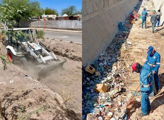 Avanza 90 % limpieza de canales y arroyos en Hermosillo; retiran más de 3,300 toneladas de residuos