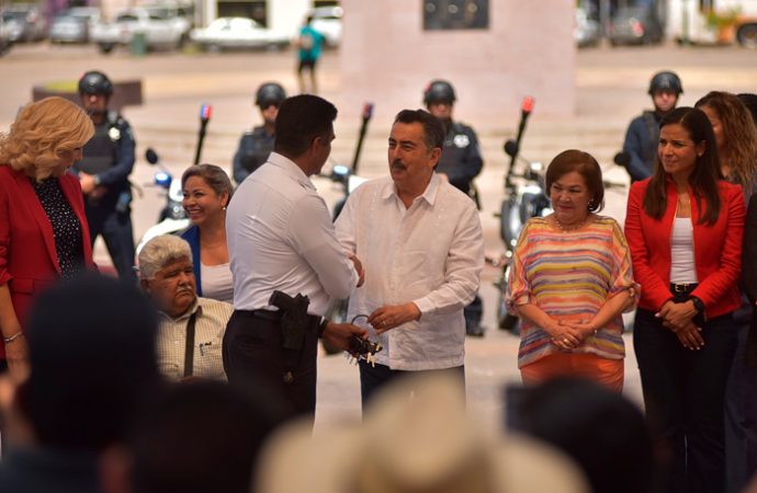 Refuerza Cajeme fuerza de seguridad con nuevas motocicletas y equipo de comunicación