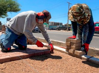 Avanza Gobierno de Hermosillo trabajos en parque lineal en el bulevar Lázaro Cárdenas
