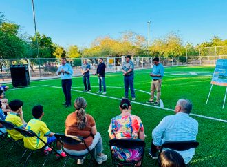 Entrega Astiazarán cancha rehabilitada en Villas del Mediterráneo; suman más de 400 espacios deportivos rescatados