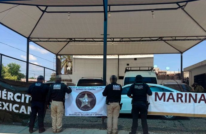 Aseguran 4 vehículos con reporte de robo durante cateo en Ciudad Obregón