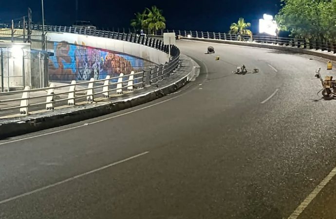 Realizan trabajos de mantenimiento en puente 2010