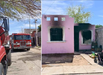 Incendio en casa de su hermana termina en arresto durante la madrugada en Hermosillo