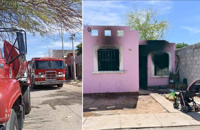 Incendio en casa de su hermana termina en arresto durante la madrugada en Hermosillo