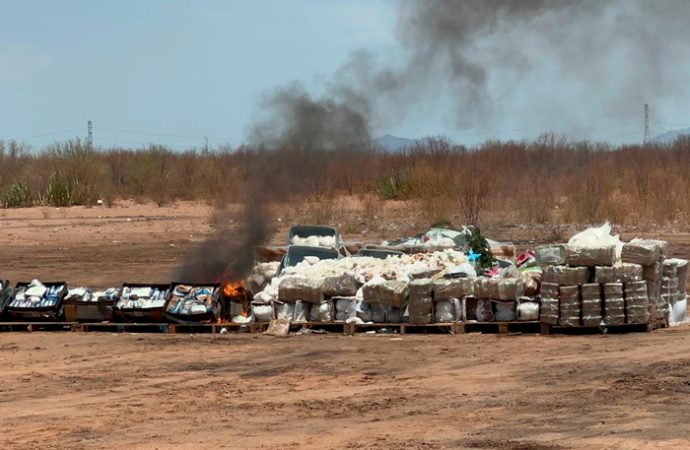 Destruyen más de dos toneladas de droga en Hermosillo