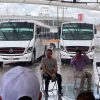 Entrega Alfonso Durazo pavimentaciones y unidades de transporte con beneficios para Cajeme