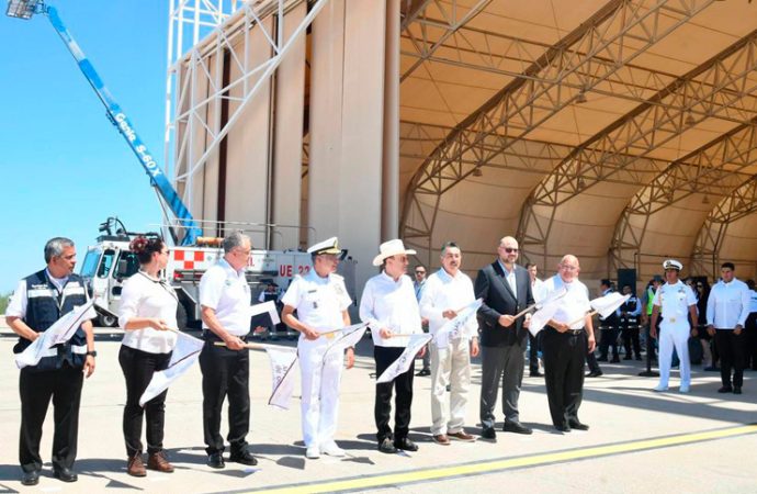 Gobernador Durazo y SEMAR arrancan obras de modernización de aeropuertos de Ciudad Obregón y Guaymas