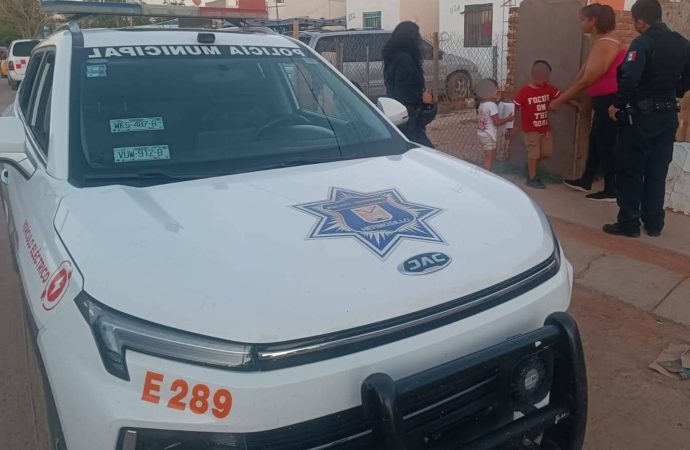 Policías municipales ayudaron a dos menores a volver a casa