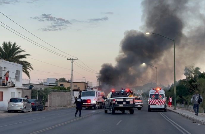 Se incendia autobús en Hermosillo