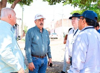 Recorre Lamarque zonas afectadas por lluvias en Ciudad Obregón