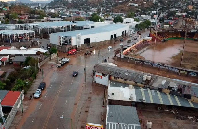 Obra pluvial en Nogales respondió ante lluvias operando al 75%