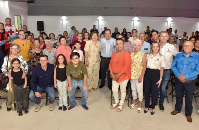 Entrega Toño Astiazarán rehabilitación de Cruz Roja base sur con presupuesto CRECES