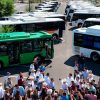 Durazo entrega 63 nuevas unidades de transporte urbano en Sonora
