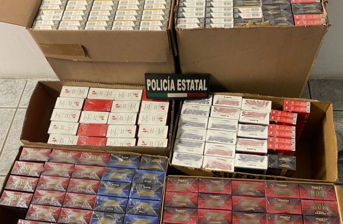 Incauta División Fronteriza del Gobierno de Sonora narcótico y cigarros a personas en flagrancia delictiva