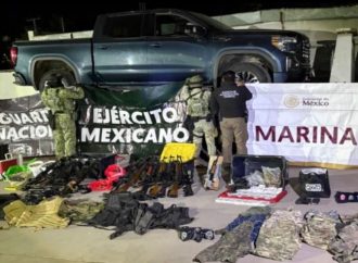 Mesa de seguridad logra el aseguramiento de armamento y explosivos en operativos conjuntos en Sonora