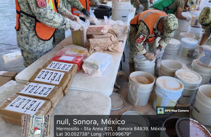Confiscan arsenal de armas y drogas este fin de semana en Sonora