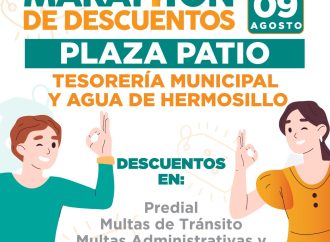 Ofrecerá Ayuntamiento de Hermosillo doble maratón de descuentos este sábado 9