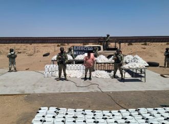 Decomisa Mesa Estatal de Seguridad más de 800 kilos de droga en puesto de revisión militar “Cucapah” en SLRC