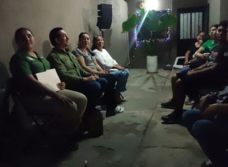 Cumple David Figueroa con vecinos de la colonia Sonacer
