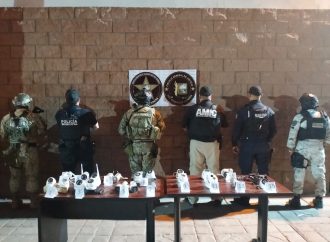 FGJES asegura 23 cámaras de video vigilancia parásitas en operativo conjunto en San Luis Río Colorado