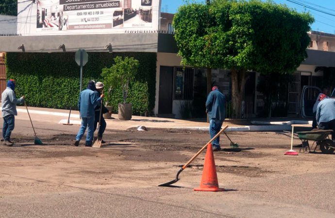Implementan plan de bacheo en diferentes sectores de Cajeme
