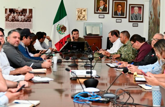 Gobernador Durazo refuerza coordinación ante lluvias y huracán Lorena