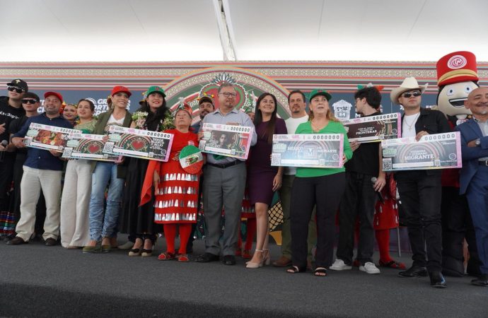 Se suma el Estado de México a apoyar el Sorteo de Lotería Nacional “México con M de Migrante”