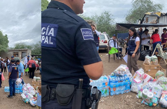 Lleva Patty Ruibal alimentos y útiles escolares a familias afectadas por lluvias de El Tazajal y La Victoria