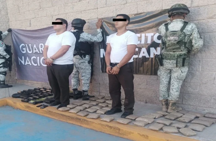 Caen dos hombres en Hermosillo con 24 millones de pesos en droga transportada en autobús