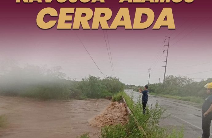 Cierran de manera preventiva el tramo Navojoa–Álamos por lluvias