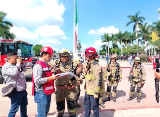 Trabajadores del Ayuntamiento de Cajeme participan en simulacro nacional de protección civil