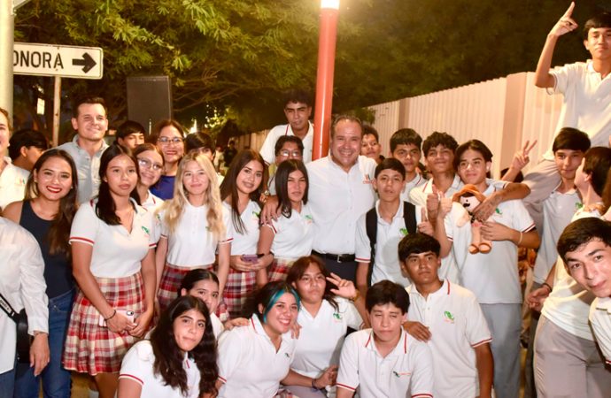 Inaugura Toño Astiazarán el trayecto Camina Segura 91 en beneficio de estudiantes del Cecytes La Manga