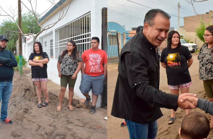 Astiazarán supervisa apoyo a familias afectadas por lluvias en La Caridad