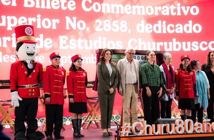 Ocho décadas de Estudios Churubusco resaltan en la imagen del billete de Lotería Nacional