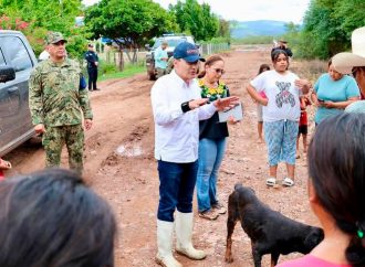 Supervisa gobernador Durazo comunidades afectadas por tormenta tropical Raymond y garantiza apoyos a familias