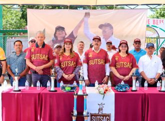 Encabeza Javier Lamarque inauguración de la liga interna de béisbol y slow pitch femenil del SUTSAC