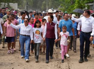 Claudia Sheinbaum supervisa afectaciones por lluvias en Pantepec, Puebla: “Nada se va a quedar sin arreglo”