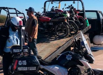 Aseguran más de 2 mil motocicletas en Cajeme durante operativos de seguridad