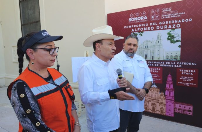 Entrega Durazo remodelación de la Catedral de Hermosillo