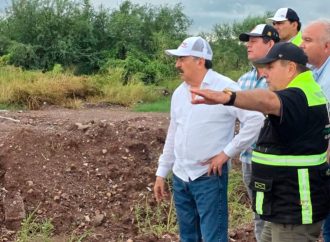 Realiza Javier Lamarque recorrido de supervisión tras lluvias en Cajeme