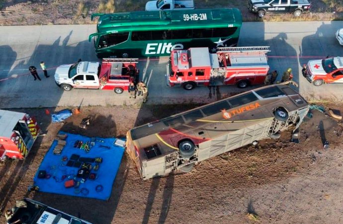Huyen conductores del autobús de Tufesa accidentado en Sonora; hay 7 muertos y 24 lesionados