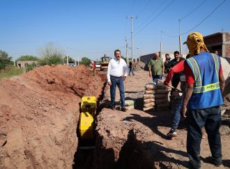 Javier lamarque supervisa obras de agua y drenaje que beneficiarán a más de 600 familias en el rodeo