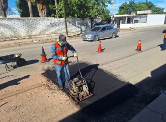 Continúa Ayuntamiento de Hermosillo este viernes con jornadas de bacheo