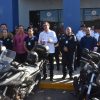 Entrega Elías Retes 7 moto patrullas a seguridad publica